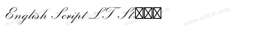 English Script LT St字体转换